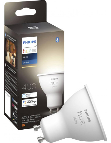 Bec LED inteligent Philips Hue Spot, Bluetooth, GU10, 5.2W