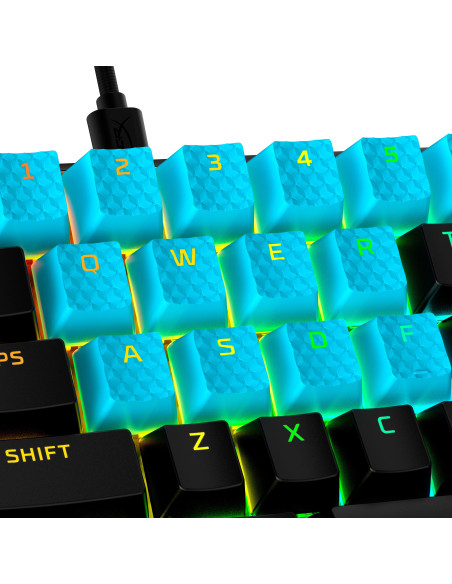 519U1AA#ABA,Taste mecanice HP Gaming Keycaps Full set, HyperX Pudding, US Layout, Blue