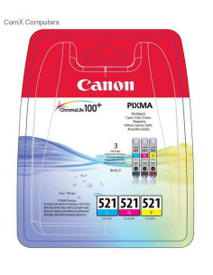 Cartus Canon CLI-521 Multipack - 3-pack - yellow, cyan, magenta