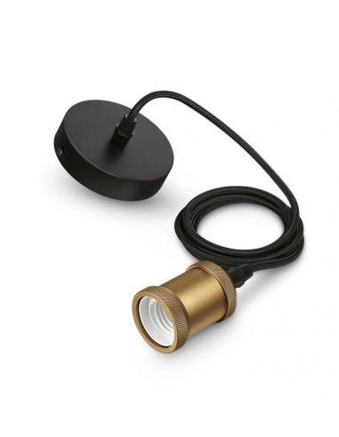Pendul Philips Classic Gold, E27, max. 40W, textil/Metal, IP20