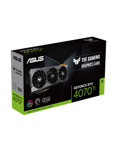 Placa video Asus TUF RTX 4070 Ti 12G GAMING, GDDR6X, 192bit, 2610MHz Boost Clock, 2x HDMI, 2x DisplayPort, PCIe 4.0