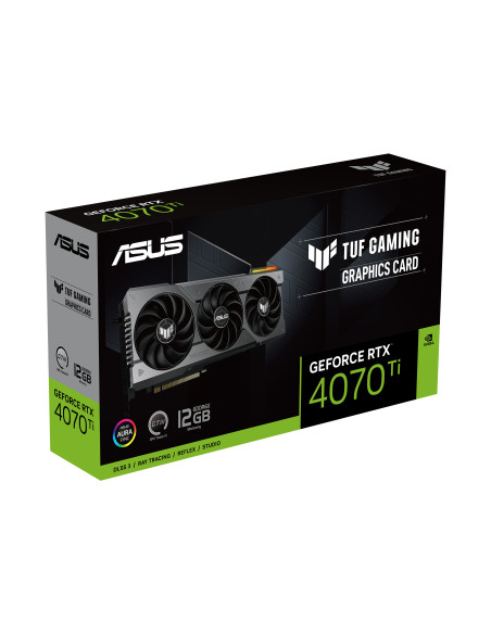 Placa video Asus TUF RTX 4070 Ti 12G GAMING, GDDR6X, 192bit, 2610MHz Boost Clock, 2x HDMI, 2x DisplayPort, PCIe 4.0