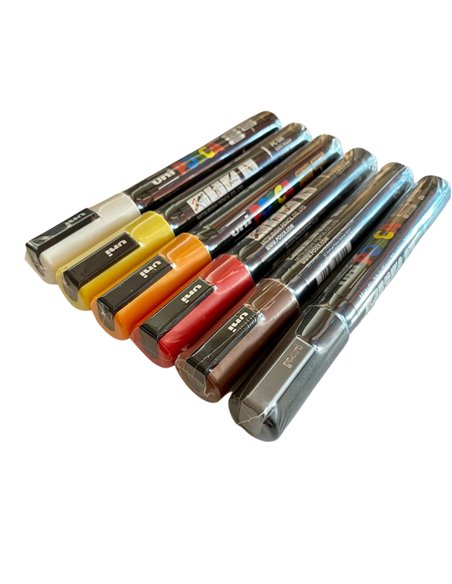 Set 6 Markere UNI POSCA PC-5M, 1.8-2.5mm, POS33-PC5M