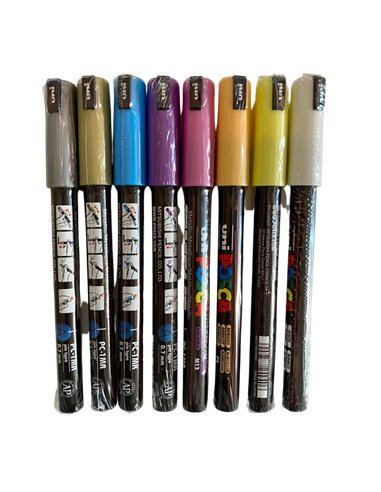 Set 8 markere UNI POSCA PC-1MR 0.7 mm, POS37-PC1MR