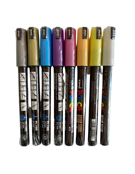 Set 8 markere UNI POSCA PC-1MR 0.7 mm, POS37-PC1MR
