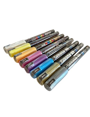 Set 8 markere UNI POSCA PC-1MR 0.7 mm, POS37-PC1MR