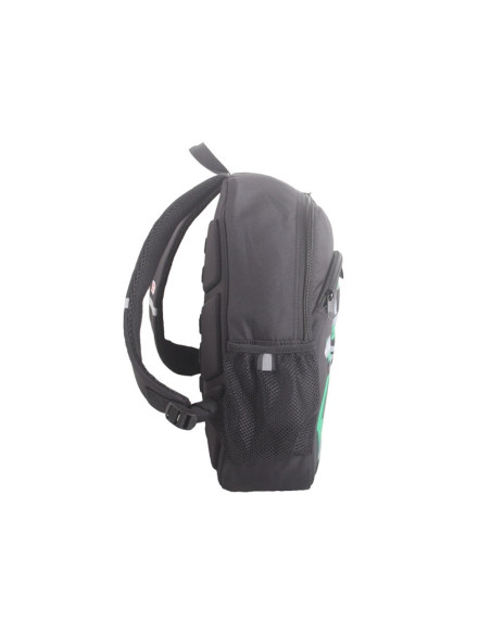 Rucsac negru LEGO M-Line, cu buzunar frontal - design verde