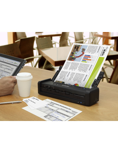 Scanner Epson DS-360W wireless, portabil, baterie inclusa, dimensiuneA4, Rezoluţie optică (ADF)600 DPI x 600 DPI (orizontal x ve