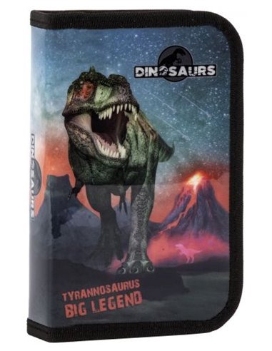 Set scoala Dinozaur 17 - Ghiozdan scoala ergonomic, Penar neechipat cu 1 fermoar