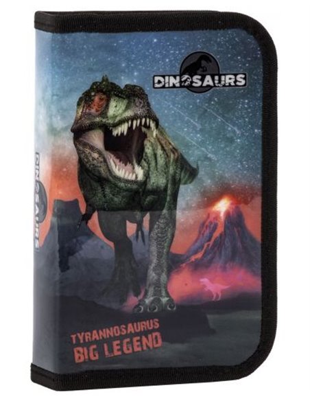 Set scoala Dinozaur 17 - Ghiozdan scoala ergonomic, Penar neechipat cu 1 fermoar