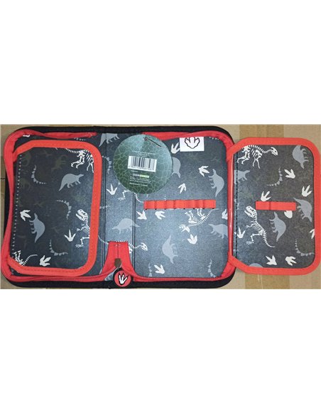Set scoala Dinozaur 17 - Ghiozdan scoala ergonomic, Penar neechipat cu 1 fermoar