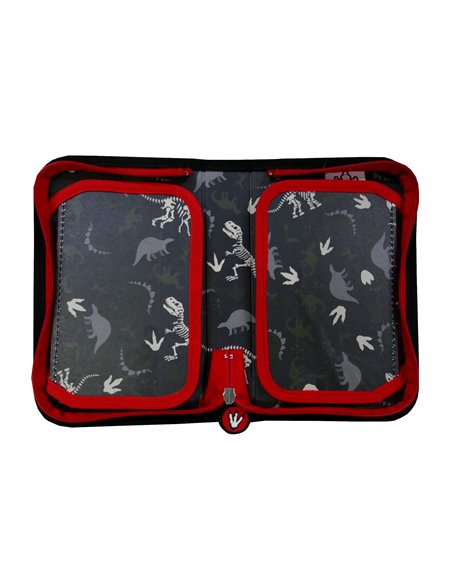 Set scoala Dinozaur 17 - Ghiozdan scoala ergonomic, Penar neechipat cu 1 fermoar
