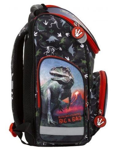 Set scoala Dinozaur 17 - Ghiozdan scoala ergonomic, Penar neechipat cu 1 fermoar