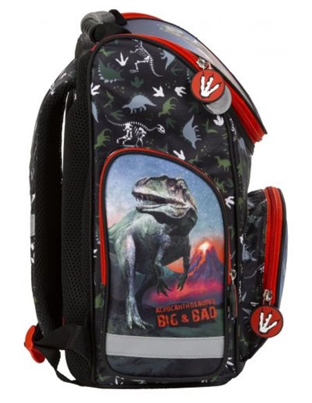 Set scoala Dinozaur 17 - Ghiozdan scoala ergonomic, Penar neechipat cu 1 fermoar
