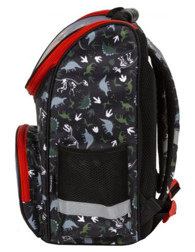 Set scoala Dinozaur 17 - Ghiozdan scoala ergonomic, Penar neechipat cu 1 fermoar