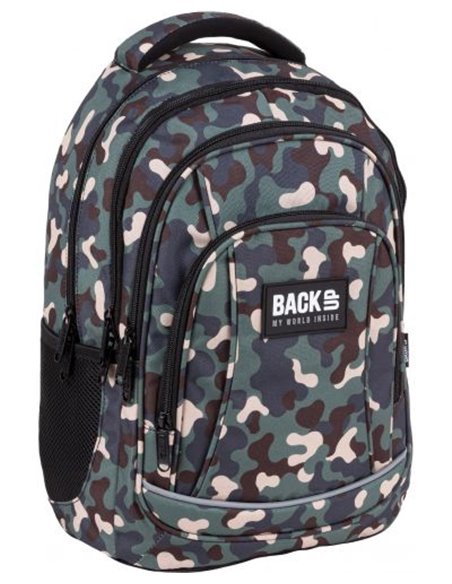 Set scoala Army - Ghiozdan scoala, Penar echipat cu 1 fermoar si Sac incaltaminte