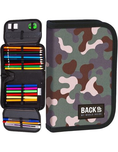 Set scoala Army - Ghiozdan scoala, Penar echipat cu 1 fermoar si Sac incaltaminte