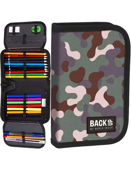 Set scoala Army - Ghiozdan scoala, Penar echipat cu 1 fermoar si Sac incaltaminte