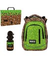 Set scoala Minecraft 12 - Ghiozdan scoala, Mapa desen si Sticla apa