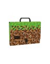 Set scoala Minecraft 12 - Ghiozdan scoala, Mapa desen si Sticla apa