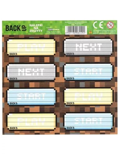 Set etichete scolare Derform Game, 16 etichete, Nuante de maro si verde