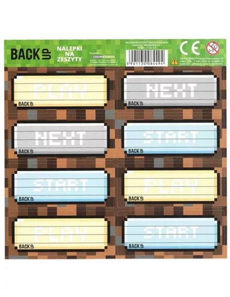 Set etichete scolare Derform Game, 16 etichete, Nuante de maro si verde
