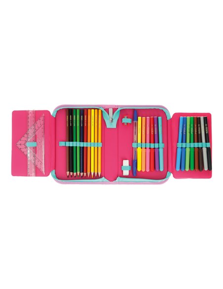 50038275,Penar echipat Herlitz, 31 piese, doua clape, Motic cute animals-Mermaid