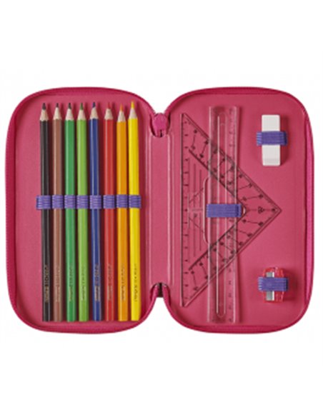 50038763,Penar echipat 31 piese 3 fermoar, Motiv vintage love 50038763,Penar echipat 31 piese 3 fermoar, Motiv vintage love