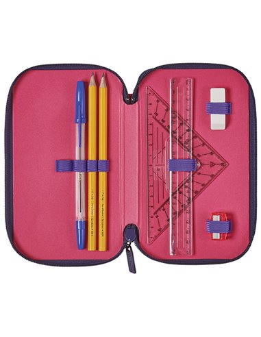 50038770,Penar echipat 31 piese 3 fermoar, Motiv bloomy horse