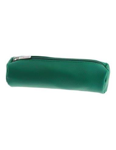 50039067,Necessaire rotund, imitatie de piele, culoare forest green