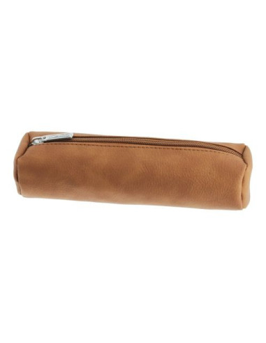 50039074,Necessaire rotund, imitatie de piele, culoare cognac brown