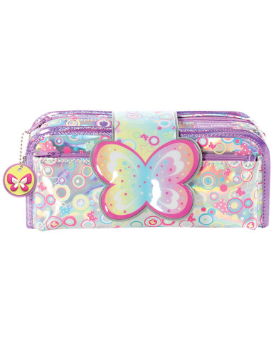 FTSB-PC04,Necessaire fun time 2 in 1, motiv sparkling butterfly