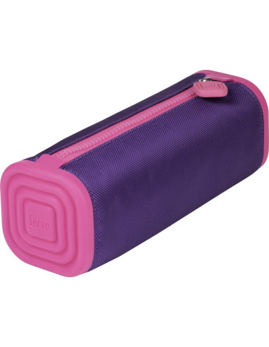 SV-PRISMOKMORFP,Necessaire patrat serve prismo silicon/poliester mov/roz blister, Herlitz