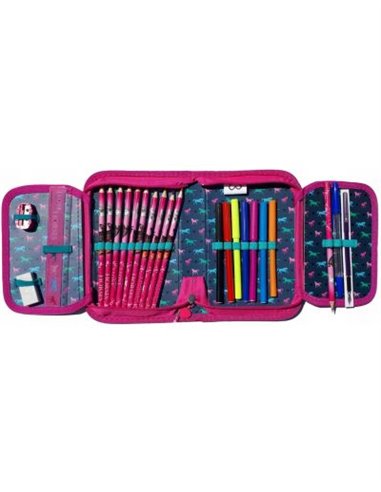 Set scoala The Dog - Ghiozdan, penar echipat, sac incaltaminte, Motiv caine, cal