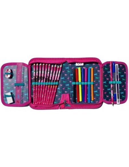 Set scoala The Dog - Ghiozdan, penar echipat, sac incaltaminte, Motiv caine, cal
