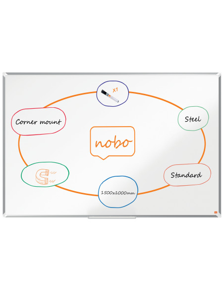 Whiteboard magnetic otel lacuit 100*150cm premium plus
