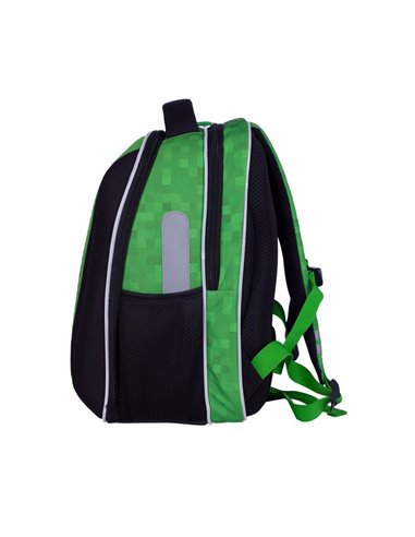 Set scoala - Ghiozdan ergonomic, Sac de incaltaminte, Motiv Minecraft, Alex&Steven