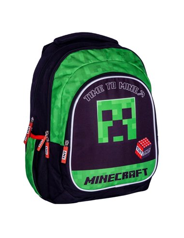 Set scoala Time to mine - Ghiozdan, Sac incaltaminte, Motiv Miinecraft