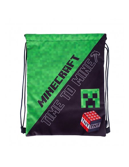 Set scoala Time to mine - Ghiozdan, Sac incaltaminte, Motiv Miinecraft