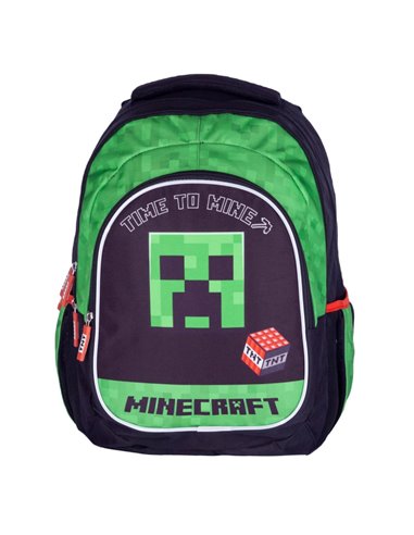 Set scoala Time to mine - Ghiozdan, Sac incaltaminte, Motiv Miinecraft