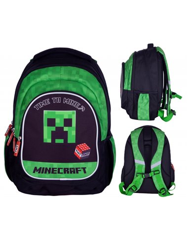 Set scoala ASTRA  Time to mine 2 - Ghiozdan, Sac incaltaminte, Motiv Minecraft
