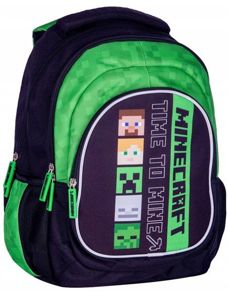 Set scoala Minecraft Alex & Steven - Ghiozdan si Sac incaltaminte