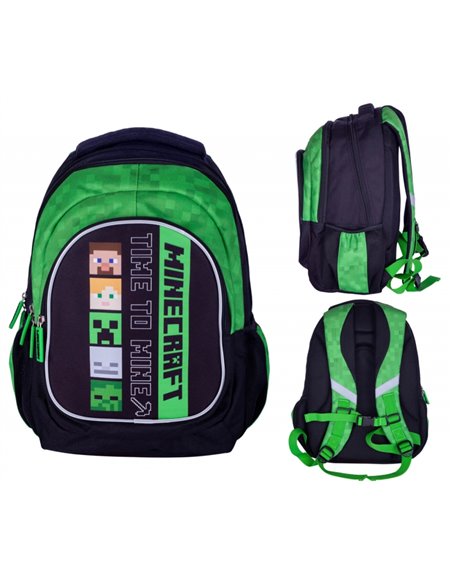 Set scoala Minecraft Alex & Steven - Ghiozdan si Sac incaltaminte