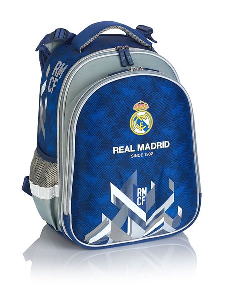 Set scoala Real Madrid 8 - Ghiozdan ergonomic, Penar neechipat 2 compartimente si Penar etui