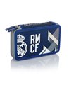 Set scoala Real Madrid 8 - Ghiozdan ergonomic, Penar neechipat 2 compartimente si Penar etui