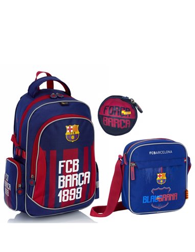 Set scoala Barcelona 10 - Ghozdan, Geanta de umar, Penar etui, Motiv sport