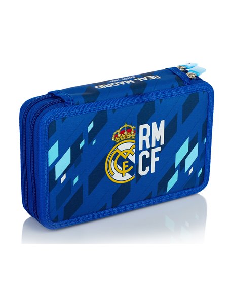 Set scoala Real Madrid 6 - Ghiozdan, Penar neechipat cu 2 fermoare si Penar etui