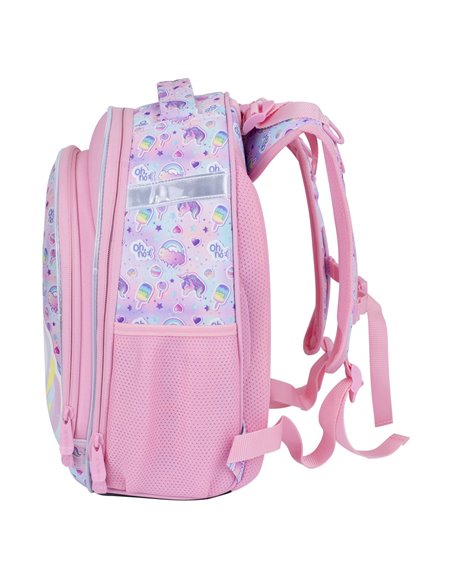 Set Scoala Unicorn - Ghiozdan ergonomic, Penar Neechipat cu 2 fermoare si Sac incaltaminte