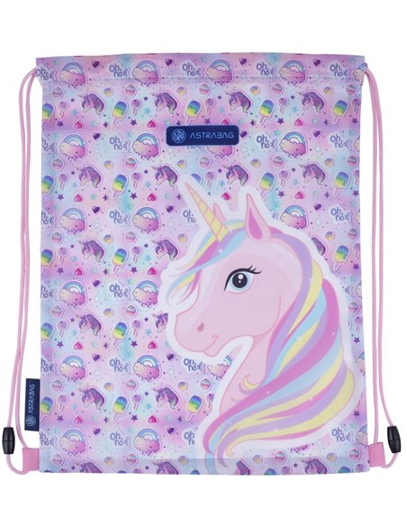 Set Scoala Unicorn - Ghiozdan ergonomic, Penar Neechipat cu 2 fermoare si Sac incaltaminte