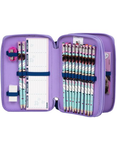 Penar echipat Derform CLEO&FRANK 2 fermoare, Motiv caine, Pug